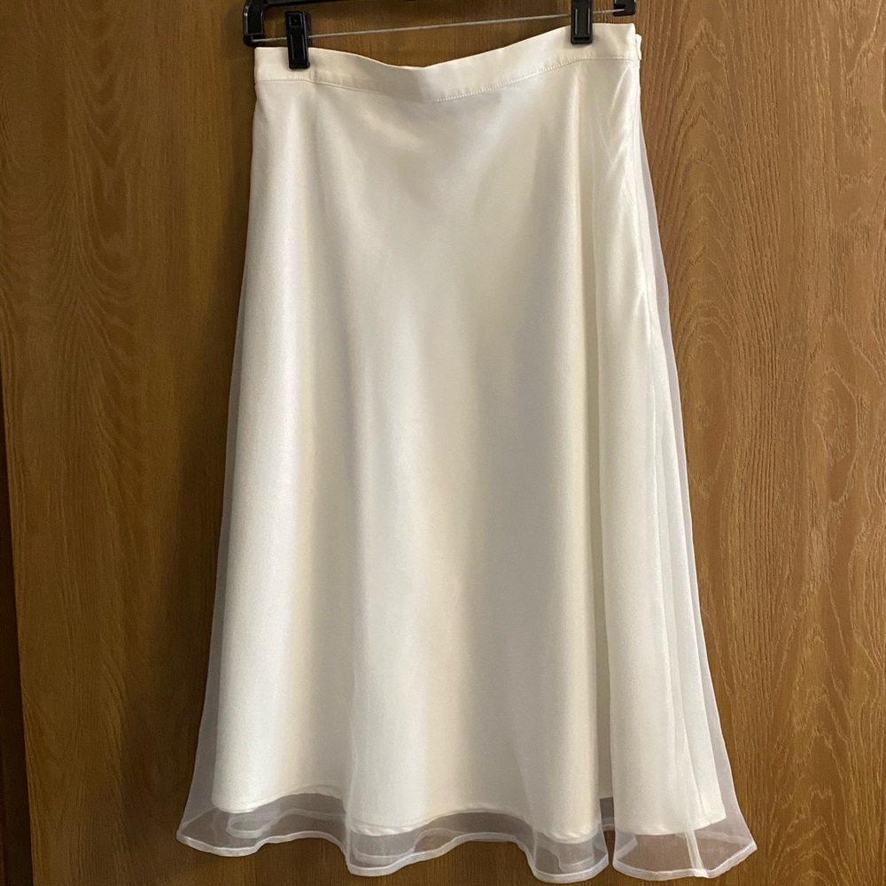 Lulu’s What a Darling White Organza Midi Skirt